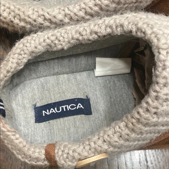 Nautica Brown and Cream Slippers 7/8 - Picture 3 of 6